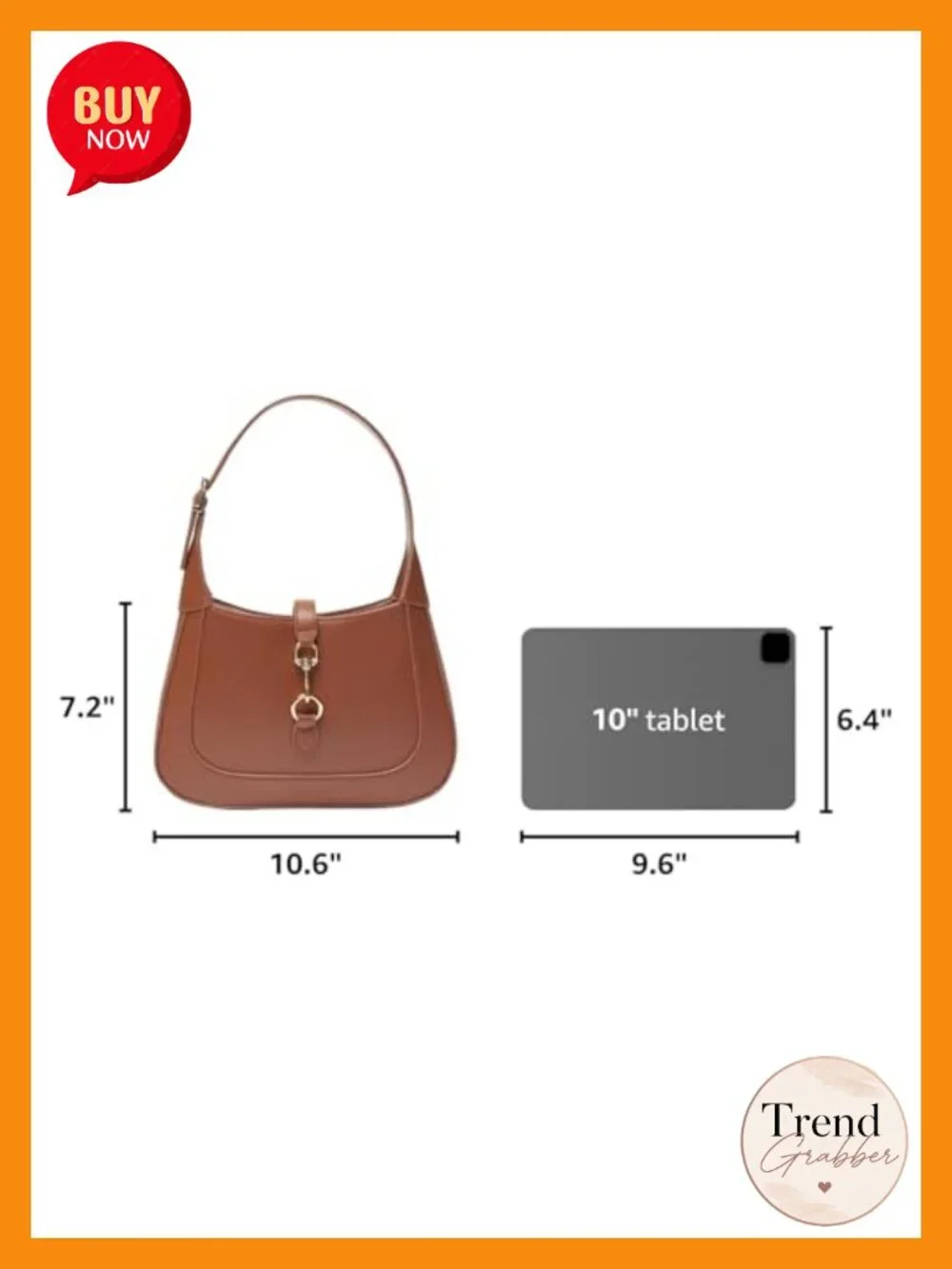 Small Vegan Leather Hobo Shoulder Bag with Detachable Strap